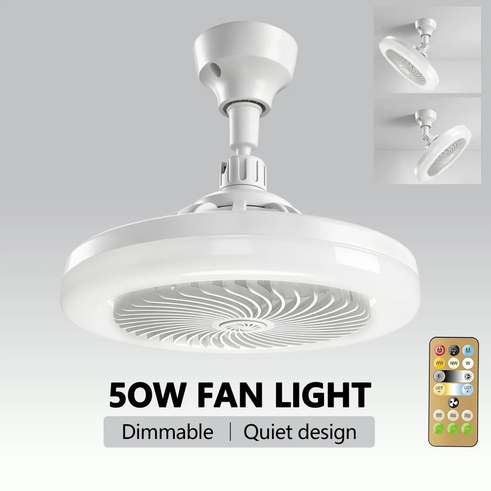 Ventilador Con Luz LED y Control