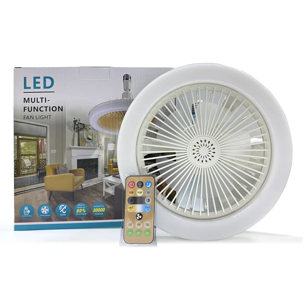 Ventilador Con Luz LED y Control