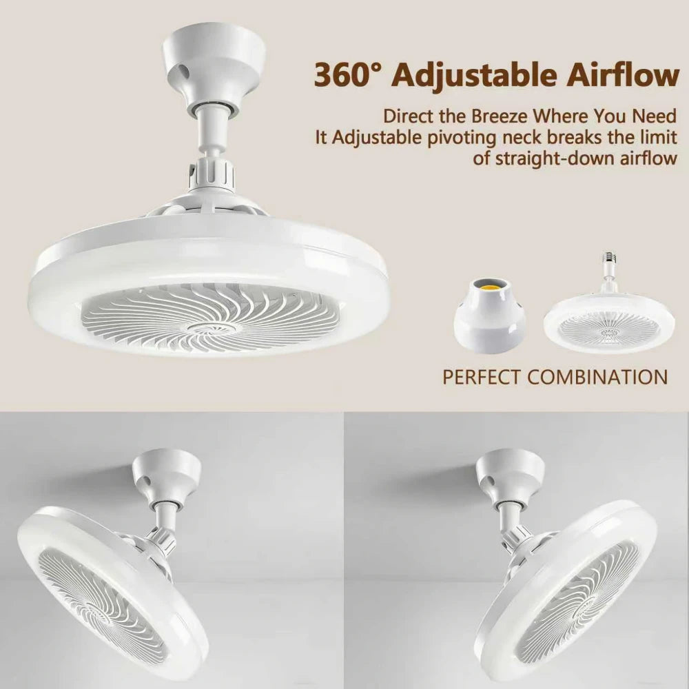 Ventilador Con Luz LED y Control