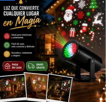 Lleva 2 por $54.900 c/u proyector laser navidad pequeño