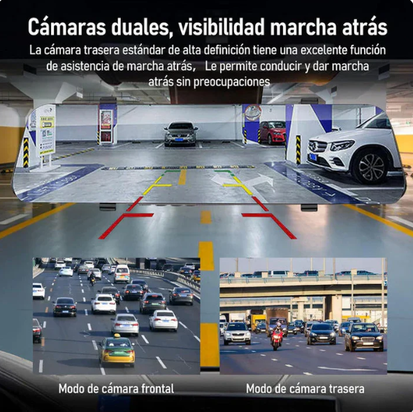 Retrovisor Inteligente 4.3"Doble cámara
